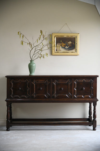 Jacobean Style Oak Side Table