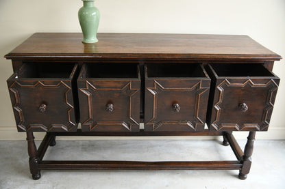 Jacobean Style Oak Side Table