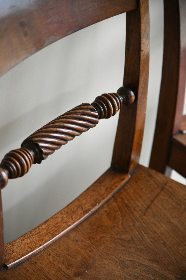 Set 4 Early 19th Century Mahogany Kitchen Chairs Kernow Furniture