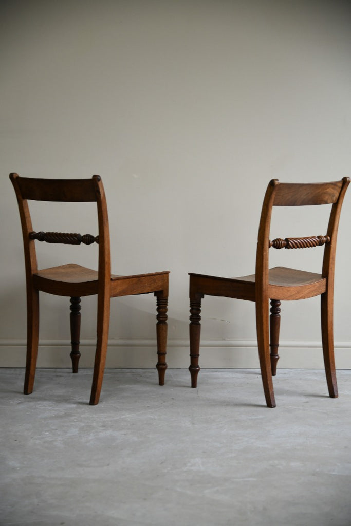 Set 4 Early 19th Century Mahogany Kitchen Chairs