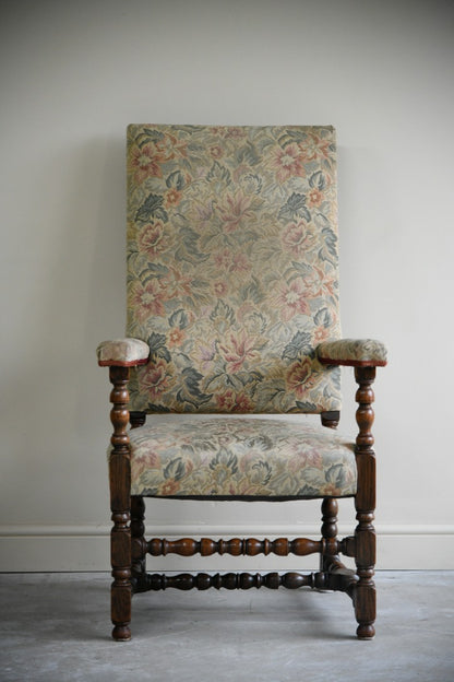 Early 20th Century Upholstered Carver Chair