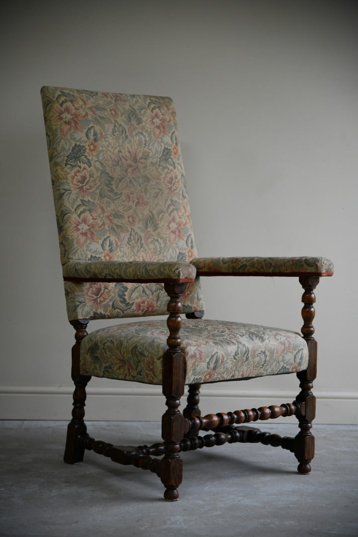 Early 20th Century Upholstered Carver Chair