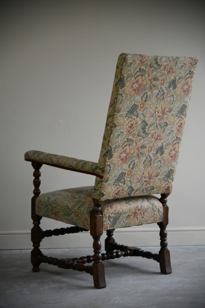 Early 20th Century Upholstered Carver Chair