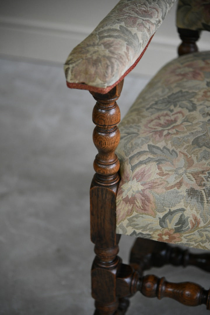 Early 20th Century Upholstered Carver Chair