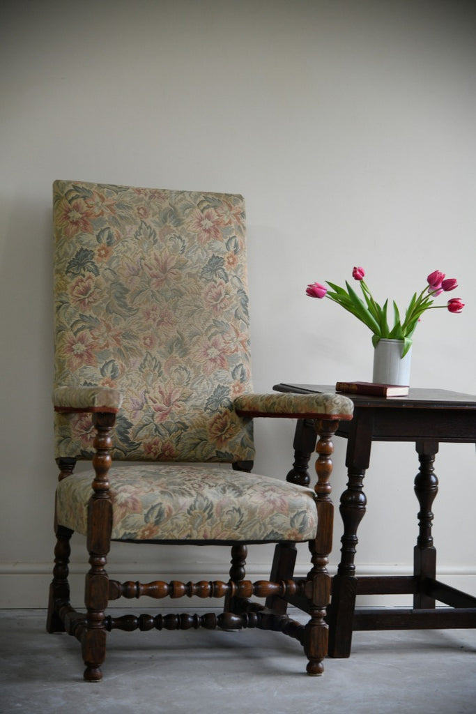 Early 20th Century Upholstered Carver Chair
