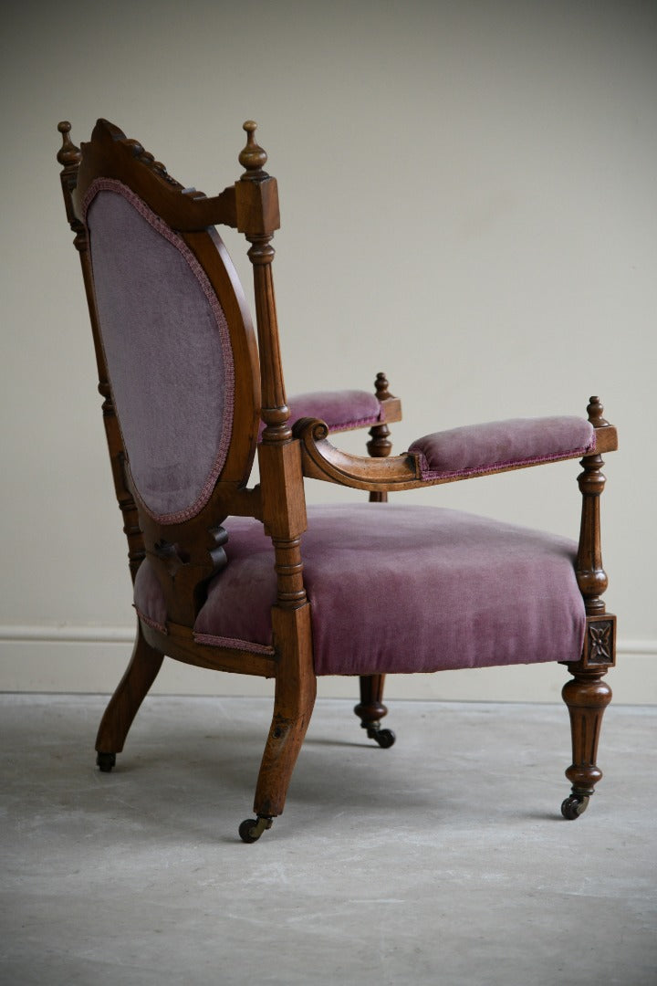 Victorian Walnut Ladies  Easy Chair