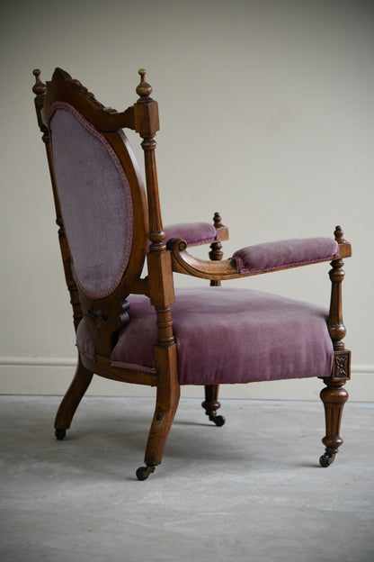 Victorian Walnut Ladies  Easy Chair