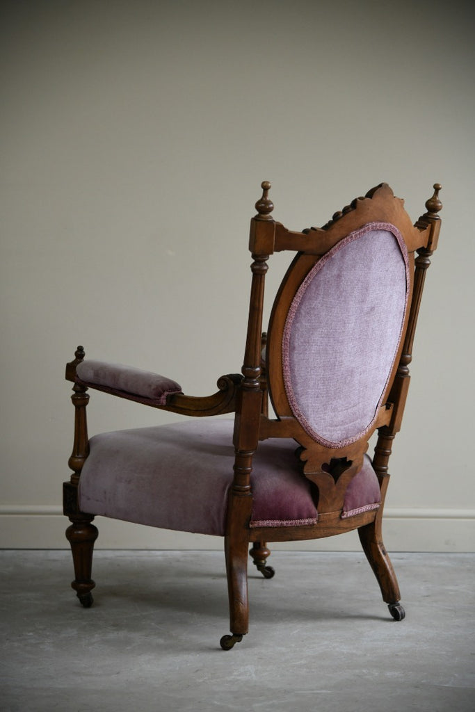 Victorian Walnut Ladies  Easy Chair
