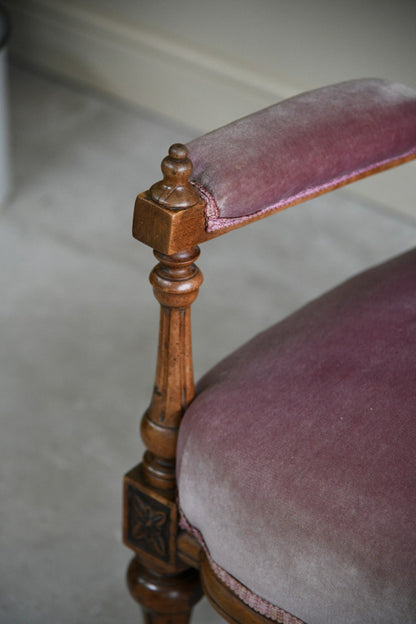 Victorian Walnut Ladies  Easy Chair