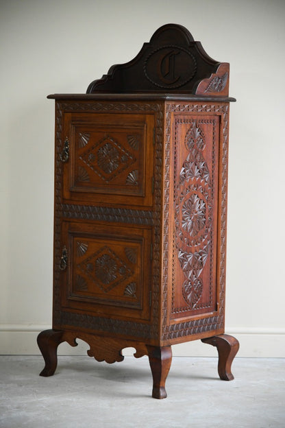 Anglo Indian Teak Carved Cabinet