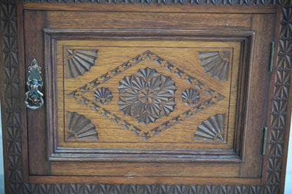 Anglo Indian Teak Carved Cabinet