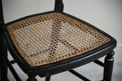 Pair Ebonised Occasional Chairs