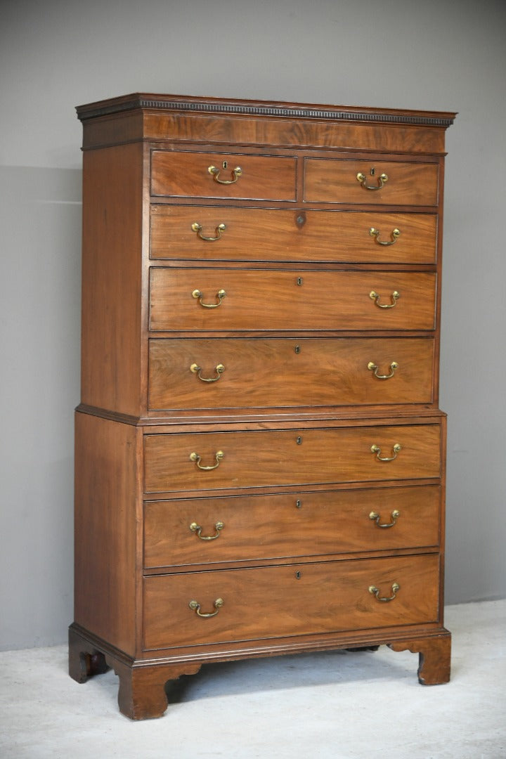 Georgian Mahogany Chest on Chest Tallboy