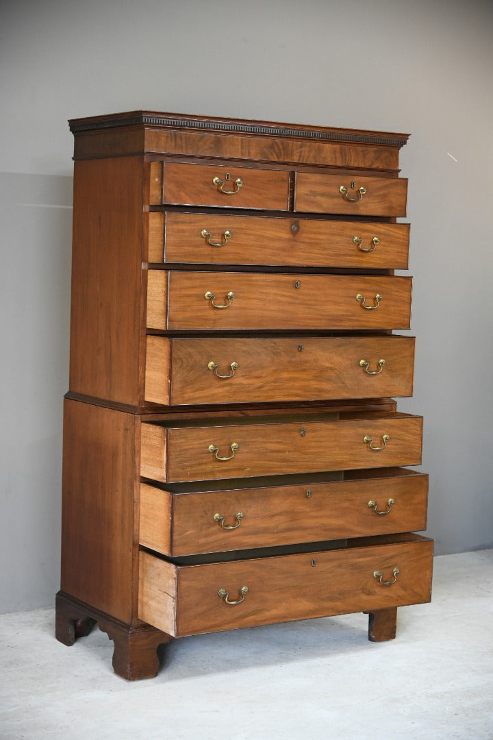 Georgian Mahogany Chest on Chest Tallboy