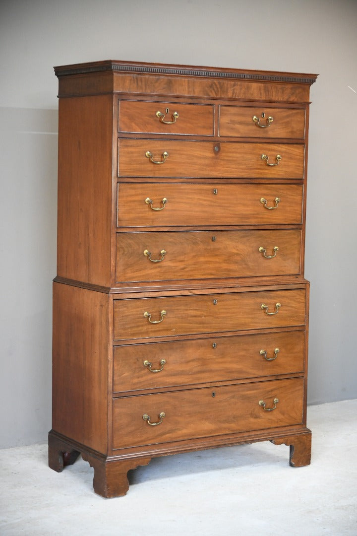 Georgian Mahogany Chest on Chest Tallboy