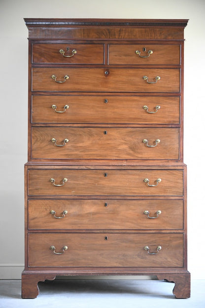 Georgian Mahogany Chest on Chest Tallboy