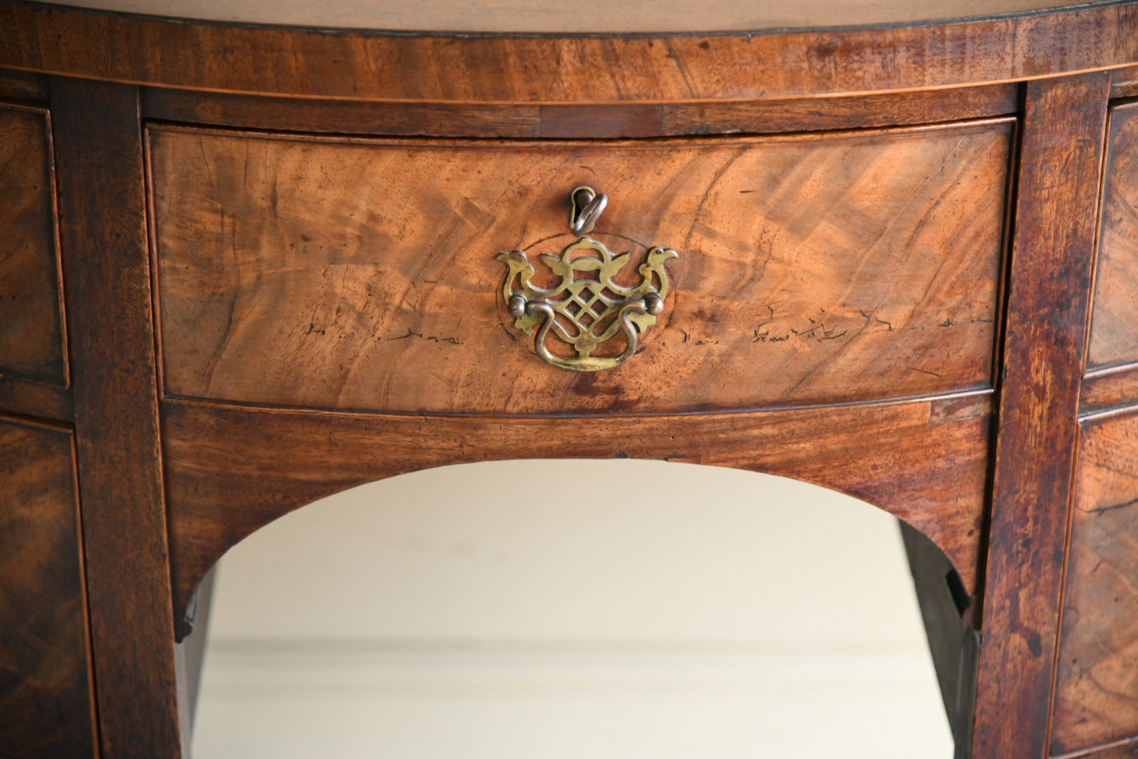 Georgian Mahogany Serpentine Sideboard