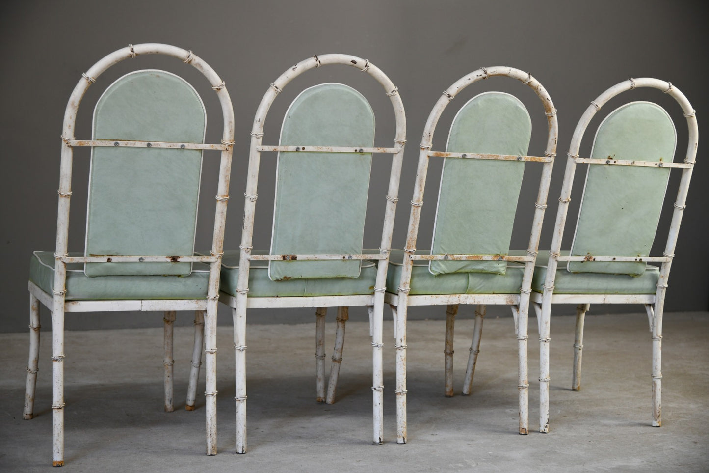 4 Vintage Faux Bamboo Chairs by Kessler