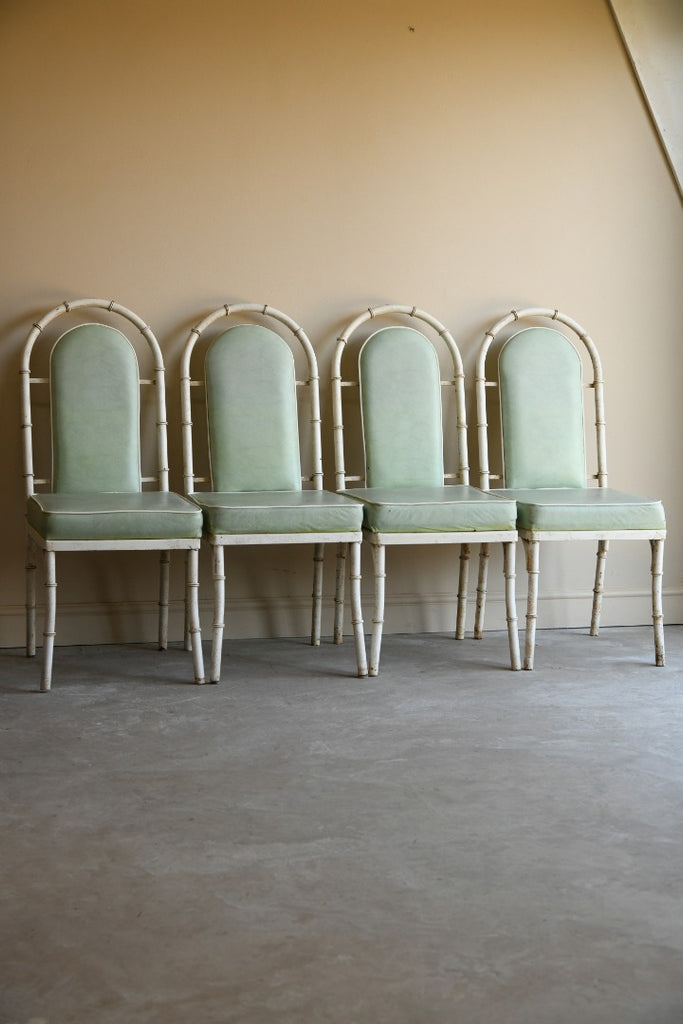 4 Vintage Faux Bamboo Chairs by Kessler