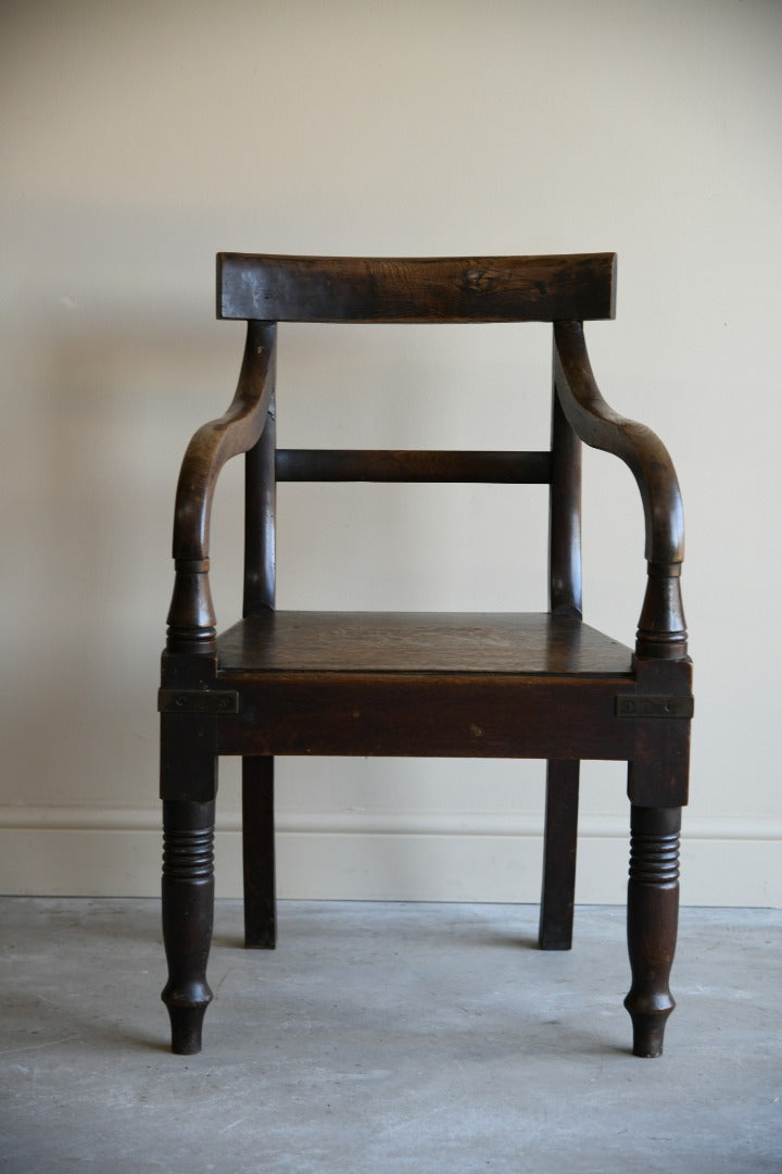Single Georgian Oak Carver Chair