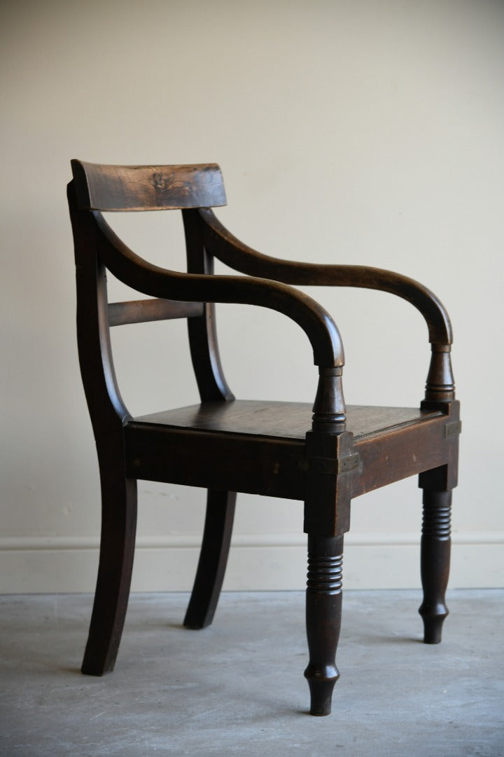 Single Georgian Oak Carver Chair