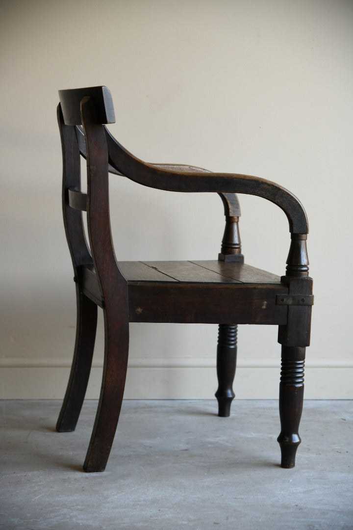 Single Georgian Oak Carver Chair