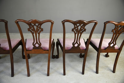 4 Waring & Gillow Mahogany Chippendale Style Dining Chairs