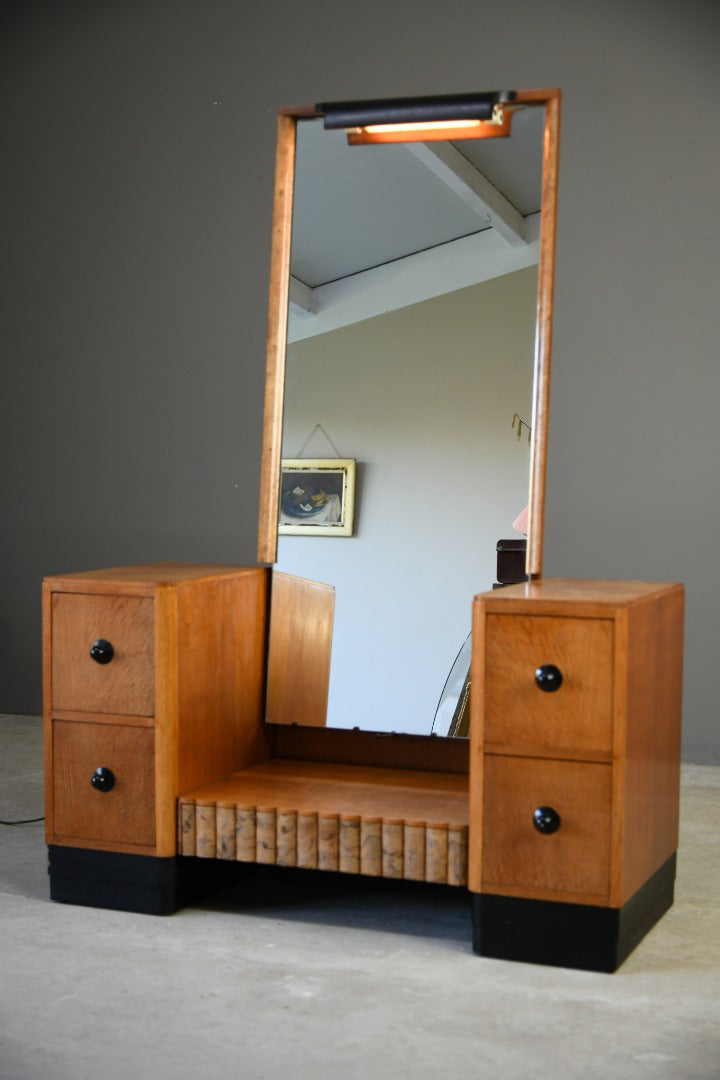 Art Deco Oak Dressing Table