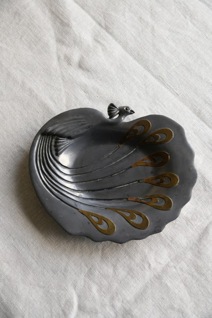 Art Nouveau Spelter & Brass Dish