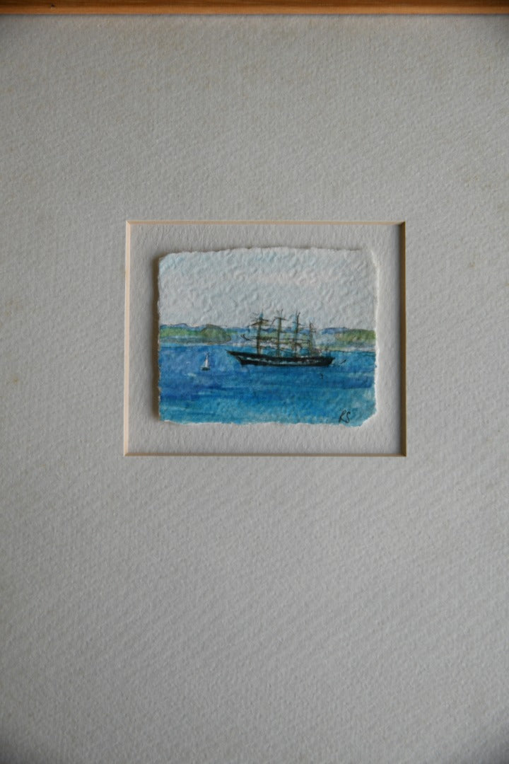 Kruzenshtern Tall Ship Watercolour