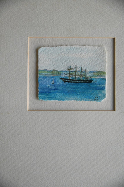 Kruzenshtern Tall Ship Watercolour