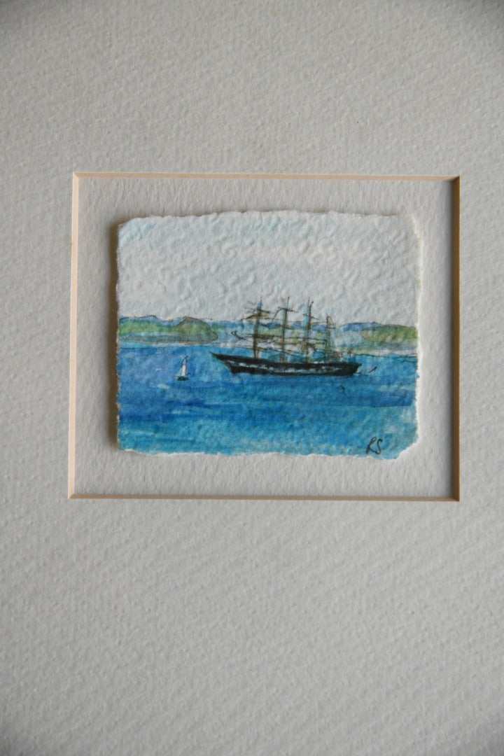 Kruzenshtern Tall Ship Watercolour