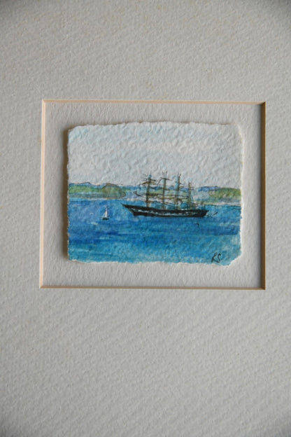 Kruzenshtern Tall Ship Watercolour