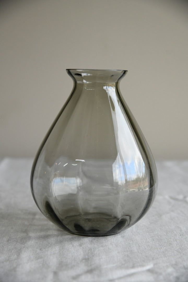 Retro Smoked Glass Vase