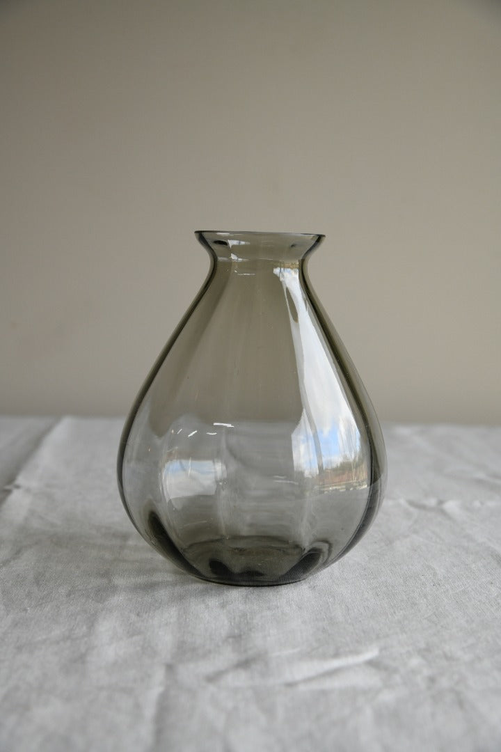 Retro Smoked Glass Vase