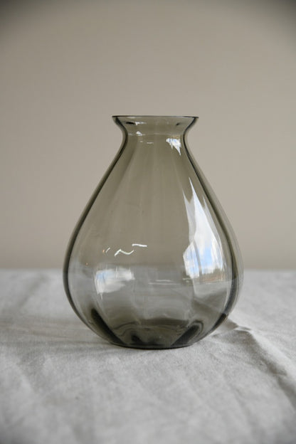 Retro Smoked Glass Vase