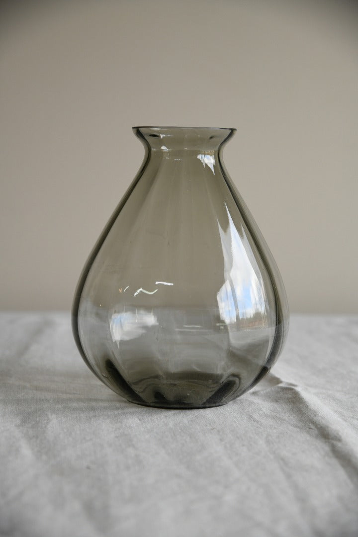 Retro Smoked Glass Vase
