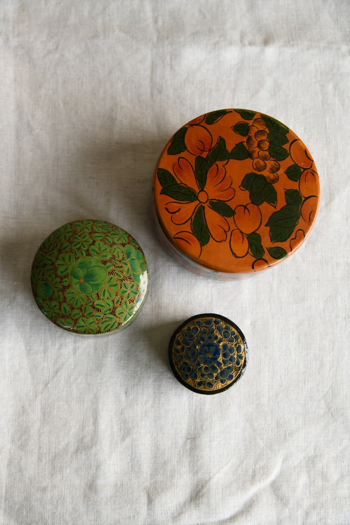 Vintage Kashmir Papier Mache Boxes