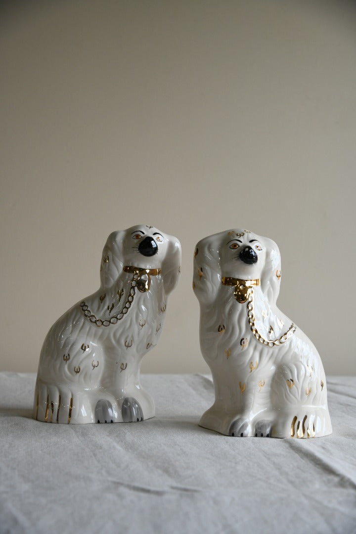 Pair Vintage Beswick Spaniel Mantle Dogs