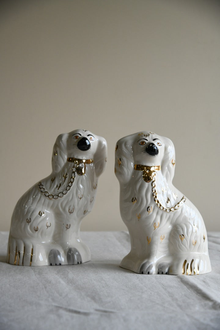 Pair Vintage Beswick Spaniel Mantle Dogs