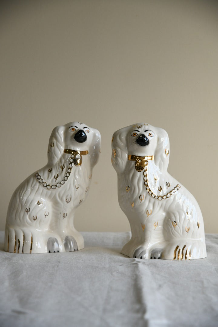 Pair Vintage Beswick Spaniel Mantle Dogs