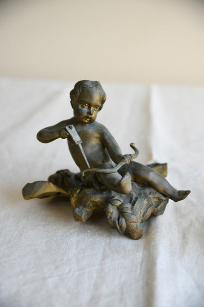 Pair Continental Bronze Cherubs