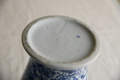 Pair Large Blue & White Vase