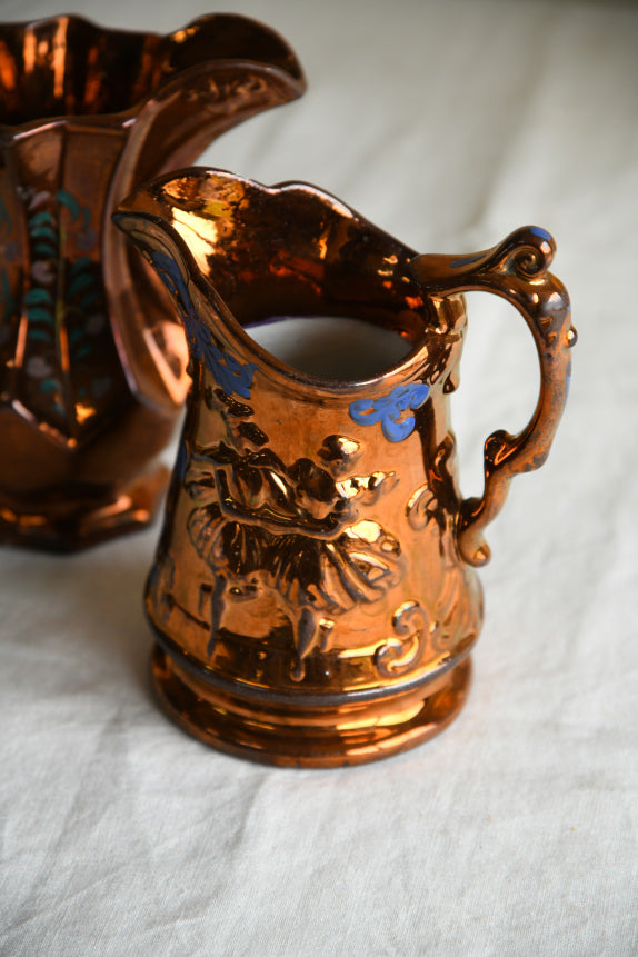 Victorian Lustre Glaze Jugs