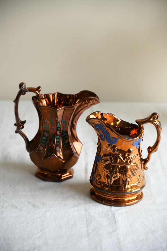 Victorian Lustre Glaze Jugs