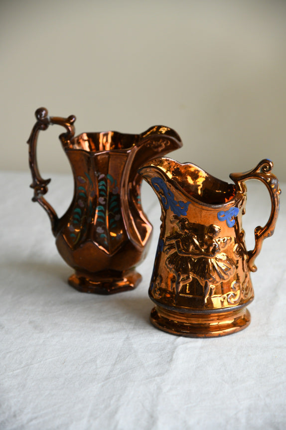 Victorian Lustre Glaze Jugs