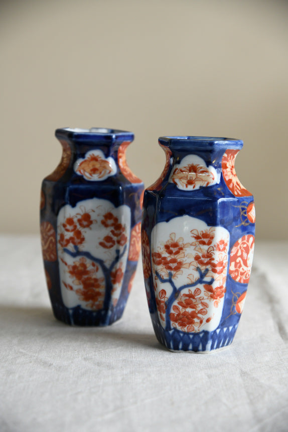 Pair Vintage Imari Vase