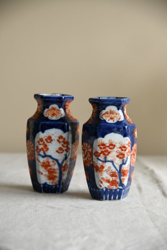 Pair Vintage Imari Vase