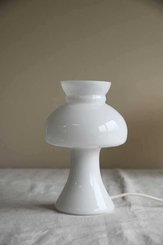 Retro Holmegaard White Mushroom Lamp