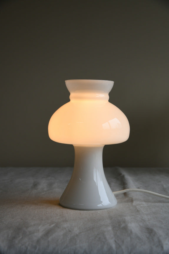 Retro Holmegaard White Mushroom Lamp